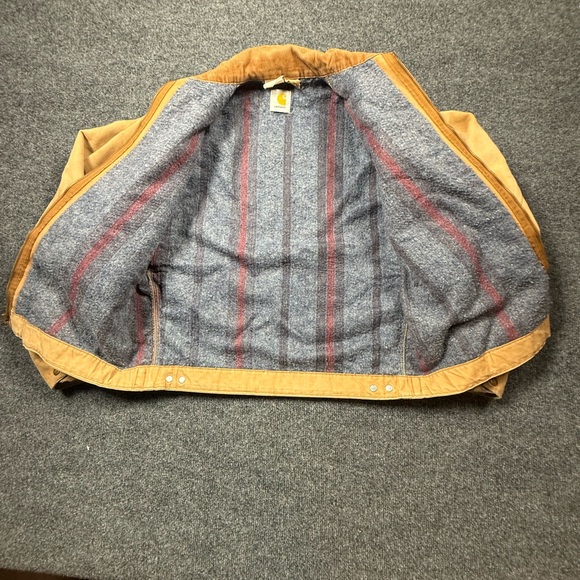 Men's duck canvas blanket lined bomber work jacket - Picture 3 of 7